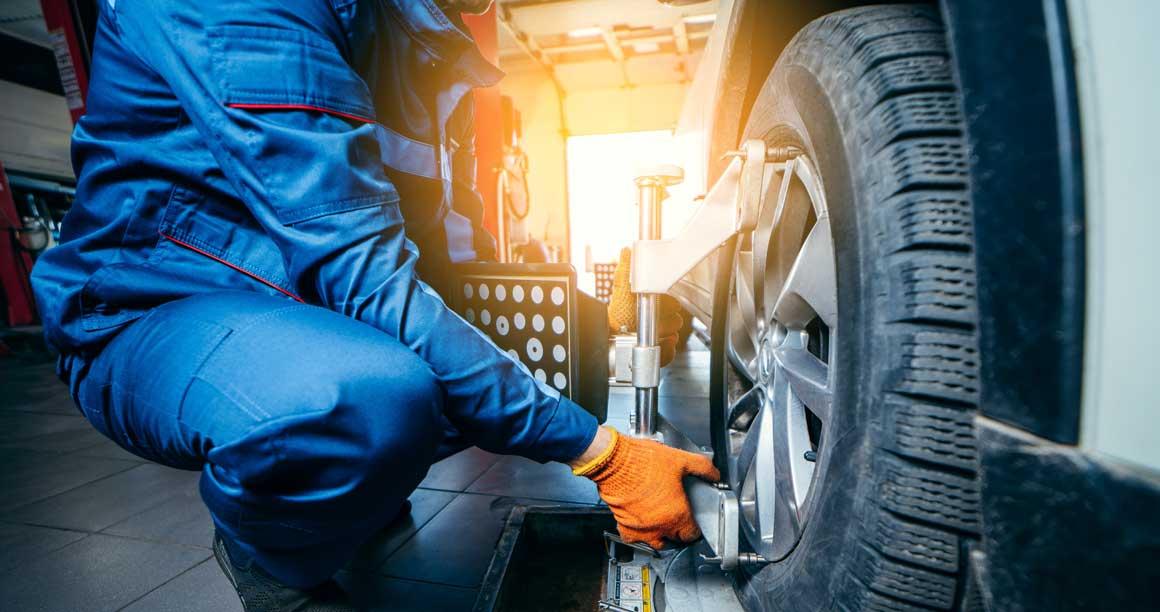 Lasermåling av hjulstilling